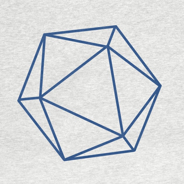 D20 Outline Blue by ladystromas